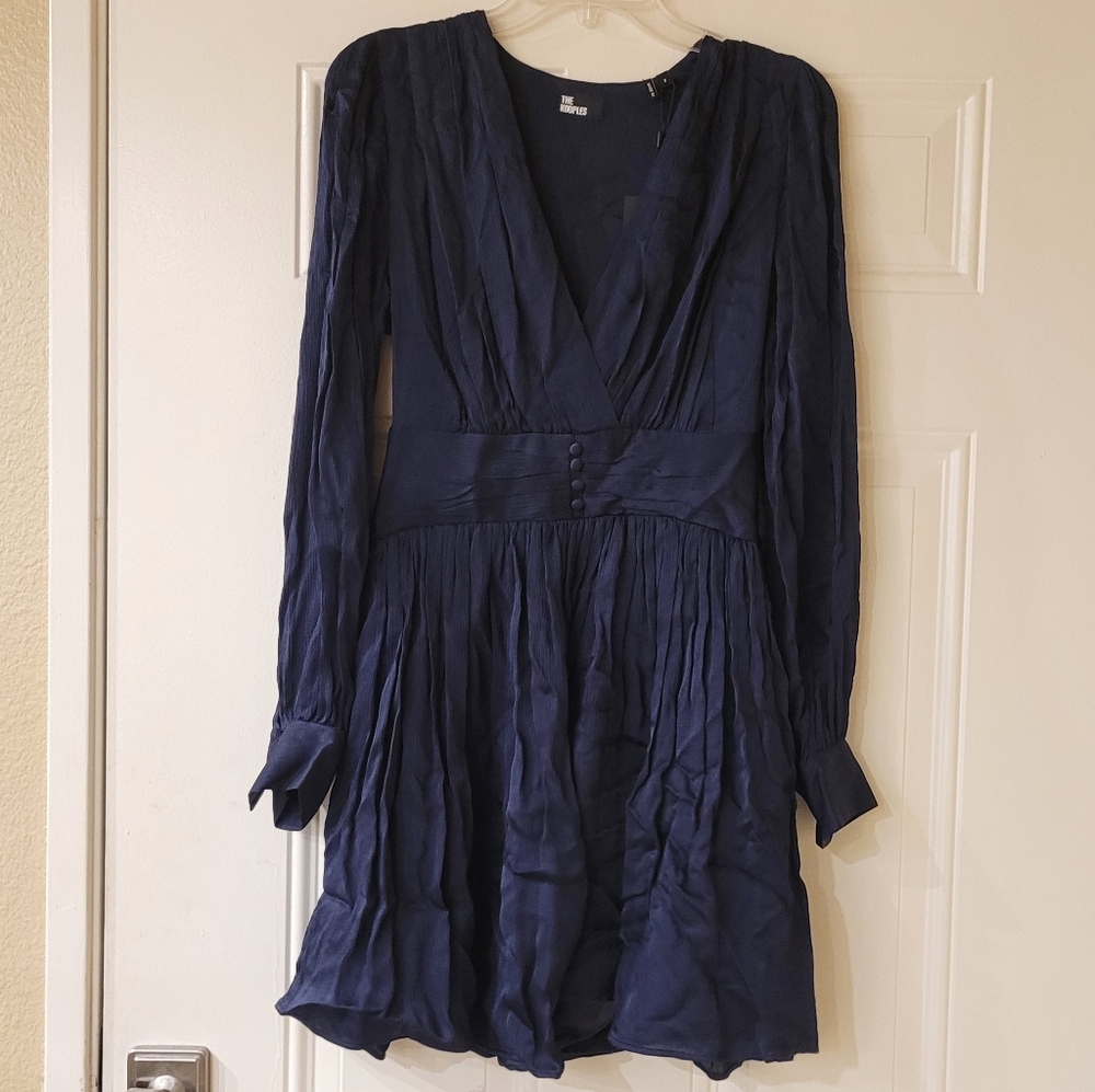 The Kooples V Neck Long Sleeve Mini Dress